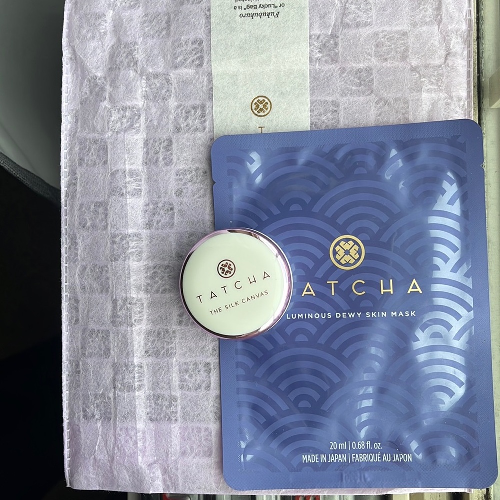 Tatcha Silk Canvas (travel size) and Luminous Dewy Skin Mask